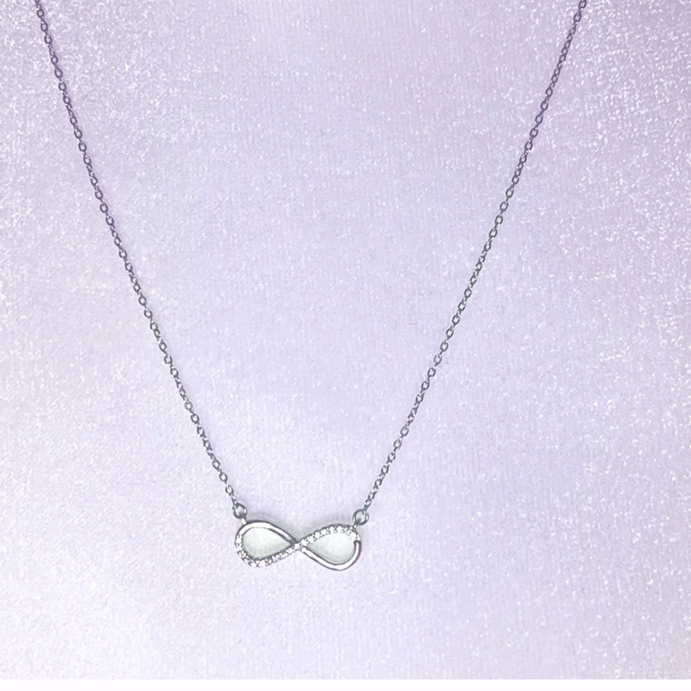 Silver Infinity Zirconia Necklace